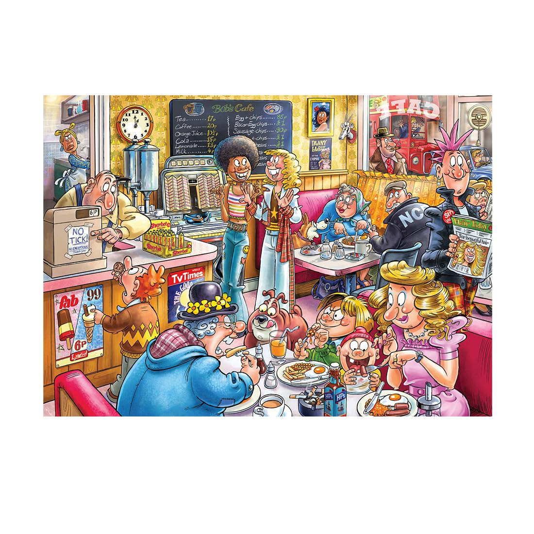 Amazon.com: Wasgij Destiny 27, Café to Latte! 1000 Piece Jigsaw